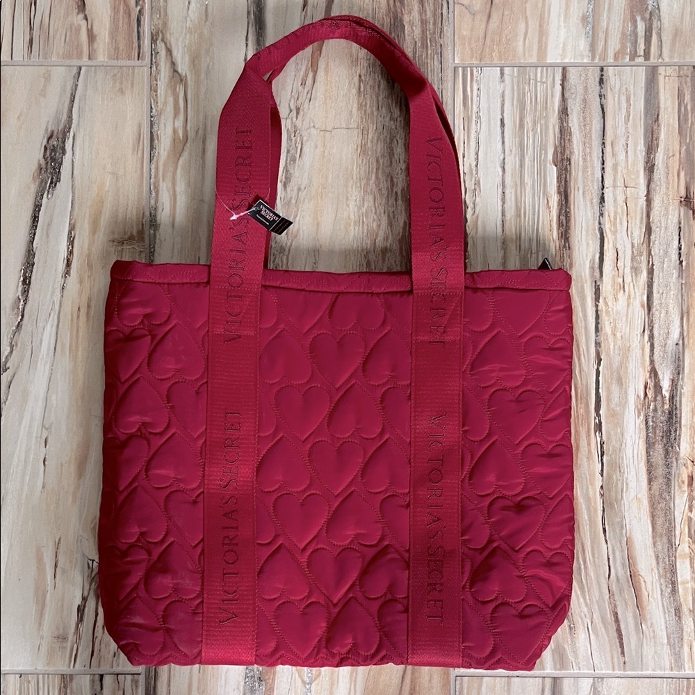 Victoria's Secret Deep Red Heart Tote